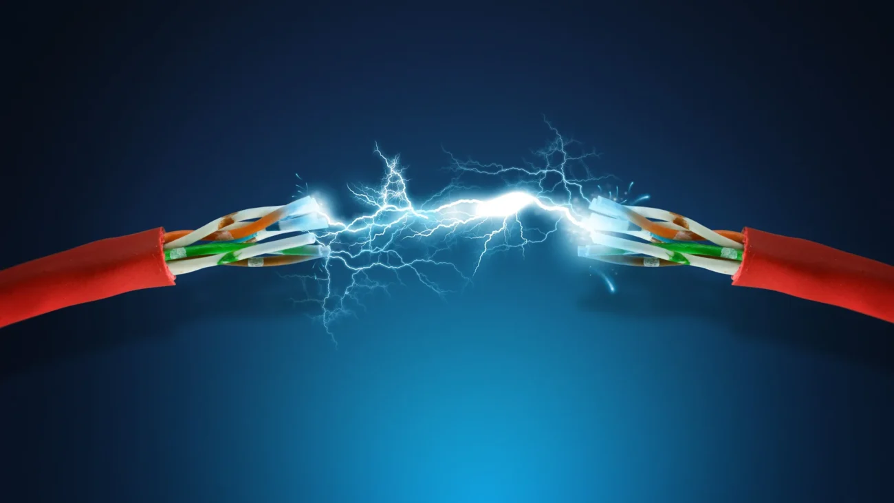 توصيل كابل كهرباء مقطوع