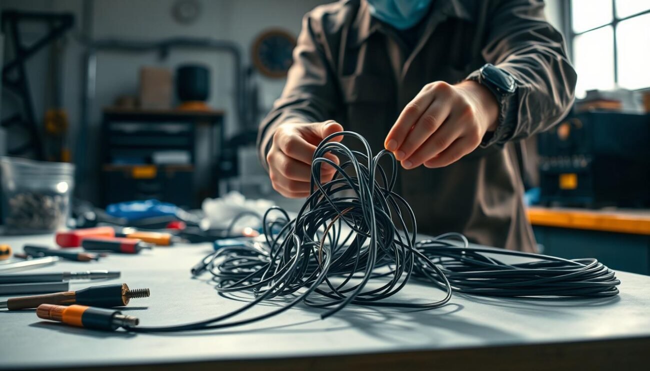 تنظيف الأسلاك الكهربائية تنظيف الأسلاك الكهربائية
