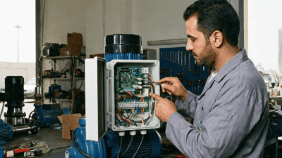 فني تصليح كنترول مضخات مياه في الكويت - عالم الأضواء.