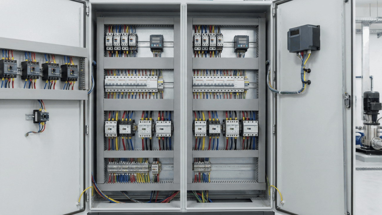 لوحة تحكم مضخات مياه ذكية - عالم الأضواء الكويت.