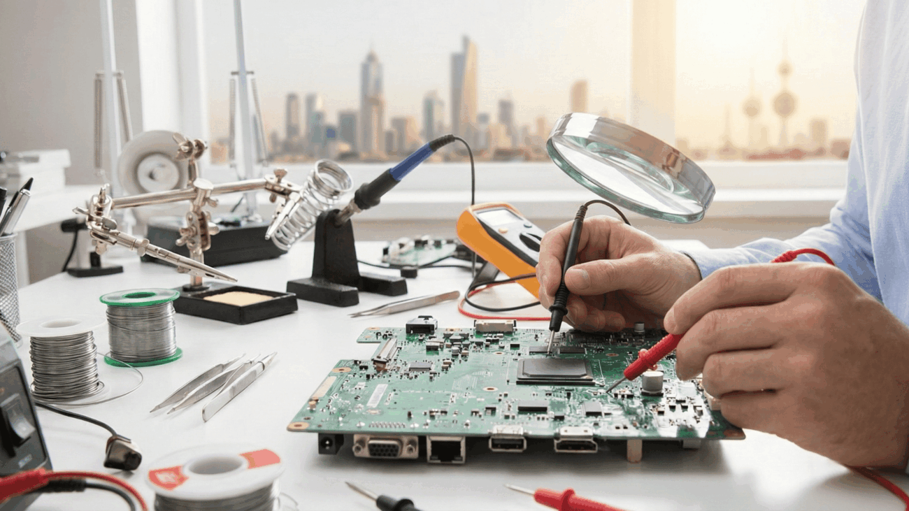 تصليح وبرمجة لوحات تحكم ذكية في الكويت - عالم الأضواء.