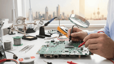 تصليح وبرمجة لوحات تحكم ذكية في الكويت - عالم الأضواء.