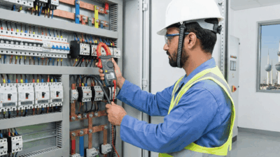 فني تصليح كنترول خبير في صيانة لوحات الكهرباء - عالم الأضواء الكويت.