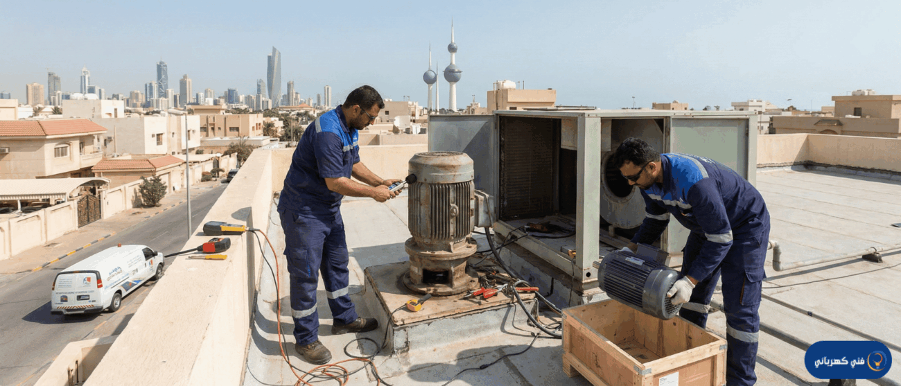 تصليح موتور شفاط مركزي تشخيص الضوضاء العالية وخدمة استبدال الماتور بأسرع وقت